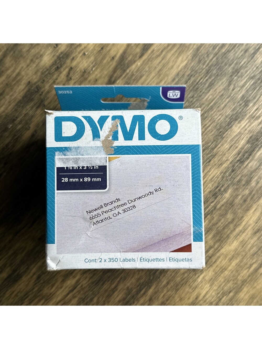 DYMO 30252 LW WHITE ADDRESS LABELS 1-1/8"x3-1/2", 350 LABELS PER ROLL Brand New